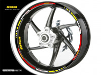 Felgenrandaufkleber passend für Ducati 1198 rot-weiß-gelb Felgenrandaufkleber passend für Ducati 1198 rot-weiß-gelb