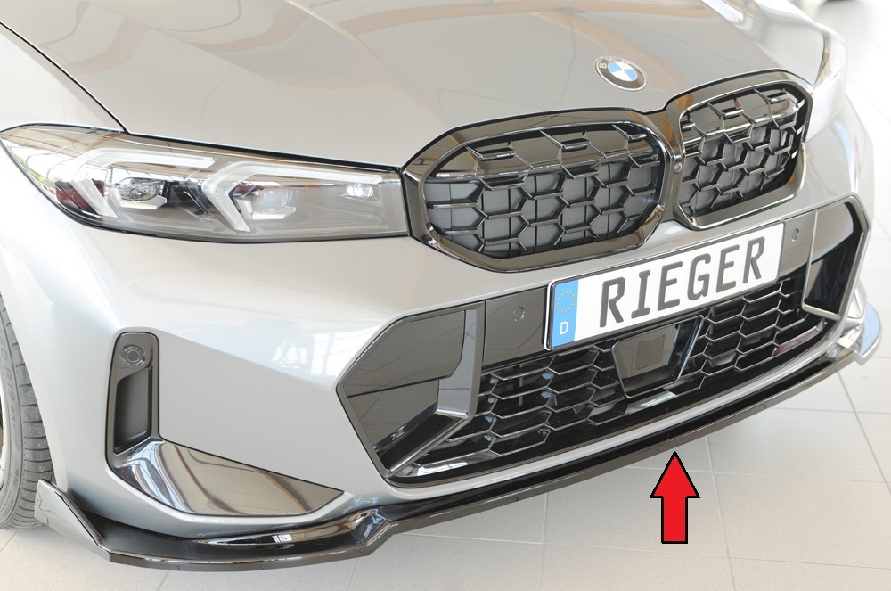 Rieger Spoilerschwert glanz schwarz für BMW 3er G20 (G3L) Lim. 07.22- (ab  Facelift) LCI, Frontansätze, Aerodynamik, Auto Tuning
