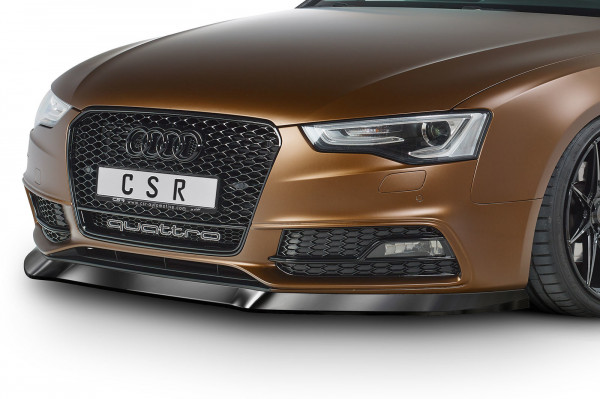 Cup-Spoilerlippe mit ABE für Audi A5/S5 8T CSR-CSL187 Schwarz Strukturiert