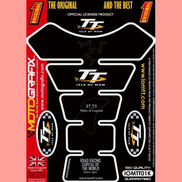 Motografix Isle Of Man TT Races 3D Gel Tankpad Schutz IOMTT01K