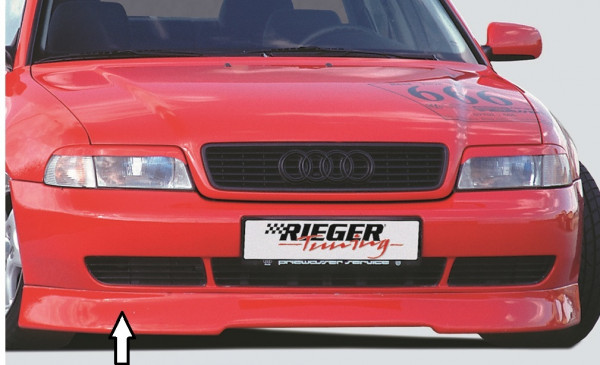 Rieger Spoilerlippe matt schwarz für Audi A4 (B5) Avant 99-12.00