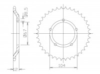 Kettenrad Stahl 55 Zähne Teilung 428 passend für Sachs X Road 125 Kettenrad Stahl 55 Zähne Teilung 428 passend für Sachs X Road 125