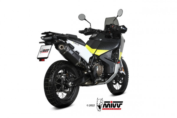 MIVV SPEED EDGE Endschalldämpfer Edelstahl Schwarz passend für Husqvarna Norden 901 (2022–2023)