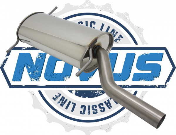 Novus Classic Line Edelstahl Endschalldämpfer für Golf 1 Cabriolet
