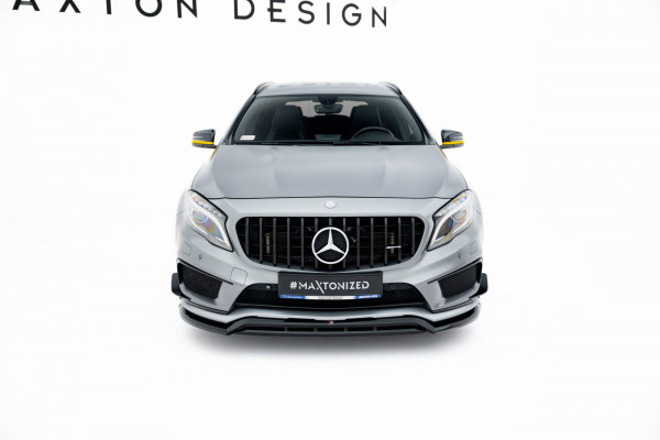 Front Ansatz Für Mercedes-Benz GLA 45 AMG Off-roader X156 Schwarz Hochglanz