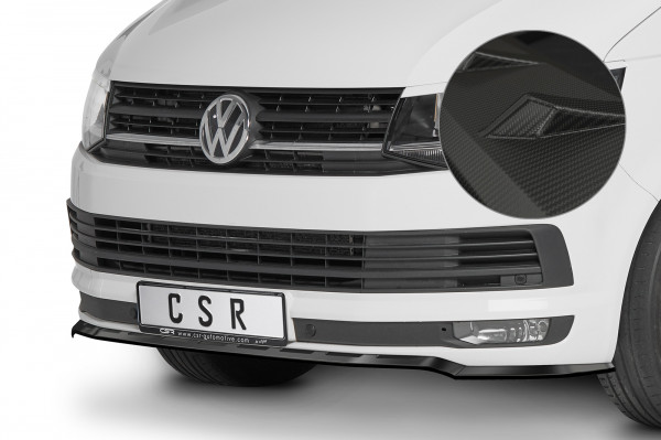 Cup-Spoilerlippe mit ABE für VW T6 CSL486-M Carbon Look Matt