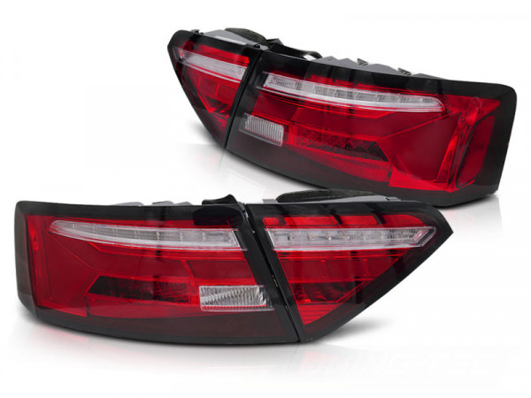 LED Rückleuchten Rot/Weiß mit dynamischem Blinker passend für Audi A5 11-16