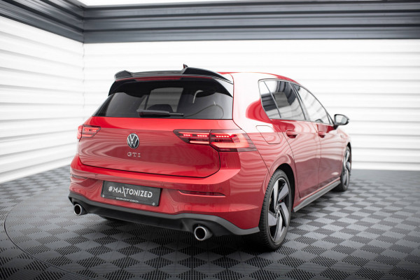 Spoiler CAP Für 3D Volkswagen Golf GTI / R Mk8 Schwarz Hochglanz