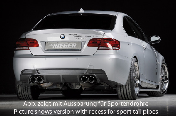 Rieger Heckeinsatz carbon look für BMW 3er E93 Cabrio 03.07-02.10 (bis Facelift)
