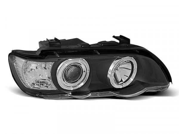 Scheinwerfer Angel Eyes schwarz passend für BMW X5 E53 09.99-10.03