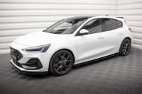 Seitenschweller Ansatz Für V.1 Für Ford Focus ST / ST-Line Mk4 Facelift Schwarz Hochglanz