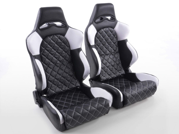 FK Sportsitze Auto Halbschalensitze Set Las Vegas in Motorsport-Optik mit Steppung