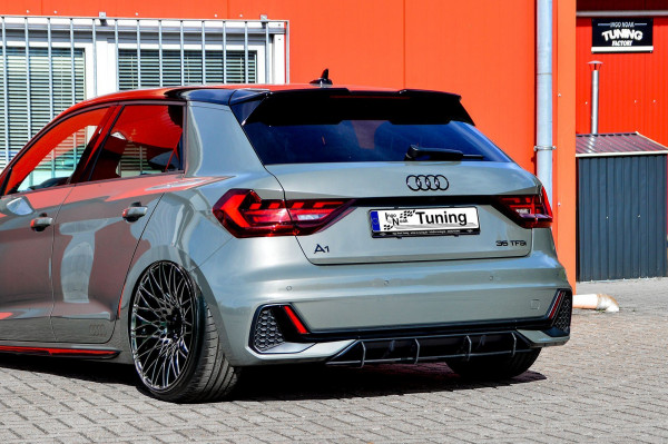 Gefräster Heckansatz ohne Endrohr für Audi A1 GB Sportback S-Line