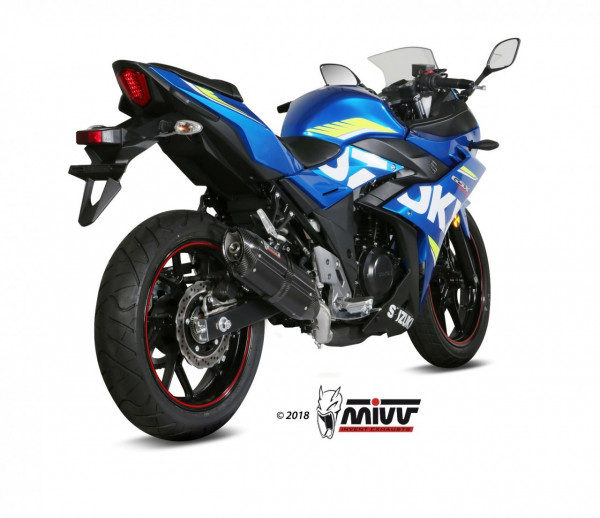 MIVV Suono Edelstahl Schwarz SUZUKI GSX 250 R 2017 >