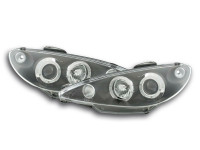Scheinwerfer Set schwarz passend für Peugeot 206 (98–03) Scheinwerfer Set schwarz passend für Peugeot 206 (98–03)