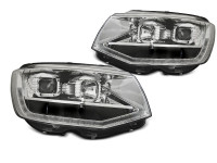 Scheinwerfer Röhrenlicht chrom mit DRL und dynamischen Blinkern passend für VW T6 2015–2019 Scheinwerfer Röhrenlicht chrom mit DRL und dynamischen Blinkern passend für VW T6 2015–2019