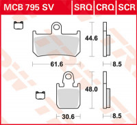 Scheibenbremsbeläge MCB795SRQ passend für Yamaha Scheibenbremsbeläge MCB795SRQ passend für Yamaha