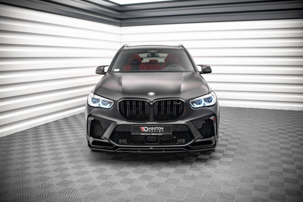 Front Ansatz V.3 Für BMW X5M F95 Schwarz Hochglanz