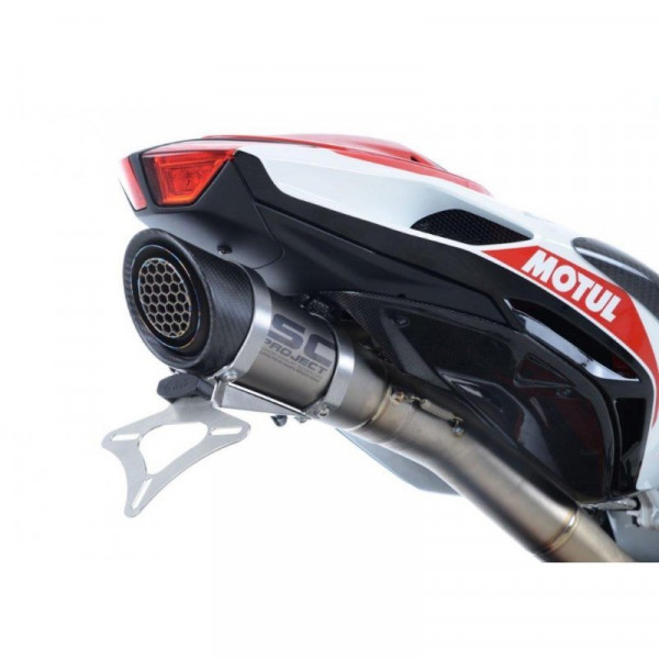 R&G Premium Kennzeichenhalter MV Agusta F4 1000 RC 2015- mit SC Project Auspuff