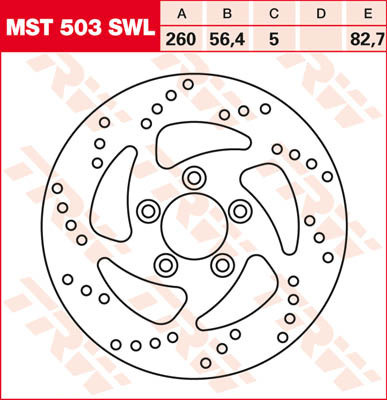 Bremsscheibe starr MST503SWL