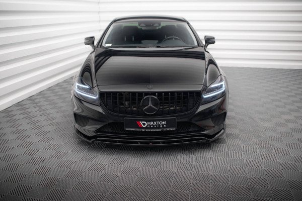 Front Ansatz Für Mercedes-Benz CLS C218 Facelift Schwarz Hochglanz