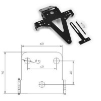 Universal Kennzeichenhalter Typ 3 schwarz verstellbar inkl. Reflektorhalter Universal Kennzeichenhalter Typ 3 schwarz verstellbar inkl. Reflektorhalter