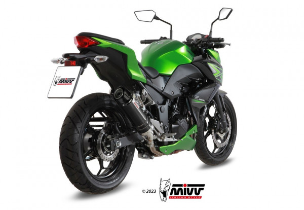 MIVV GP-C Endschalldämpfer Edelstahl Schwarz passend für Kawasaki Ninja 300 (2013–2016)