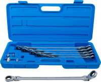 Doppel-Ratschen-Gelenkschlüssel-Satz 10-tlg. SW 8–19 mm Doppel-Ratschen-Gelenkschlüssel-Satz 10-tlg. SW 8–19 mm