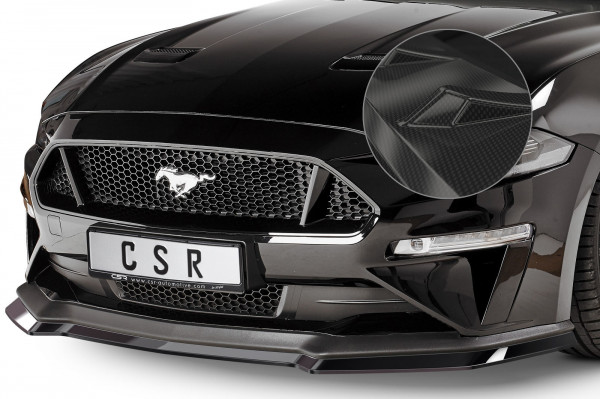 Cup-Spoilerlippe mit ABE für Ford Mustang VI CSL452 Schwarz Strukturiert