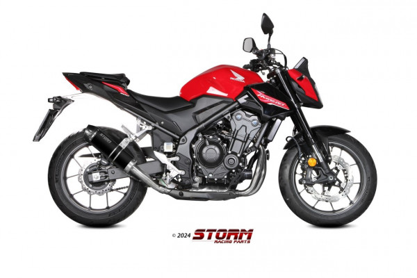 STORM by MIVV GP-C Edelstahl Schwarz passend für Honda CB 500 Hornet 24-