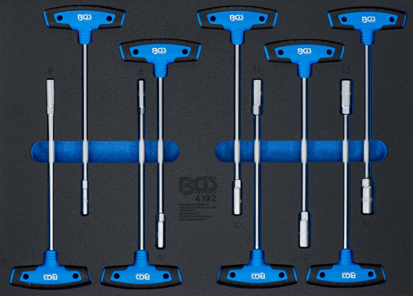 Werkstattwageneinlage 3/3: T-Griff-Steckschlüssel-Satz 9-tlg