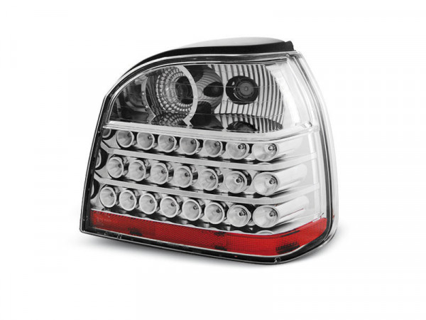 LED Rücklichter chrom passend für VW Golf 3 09.91-08.97