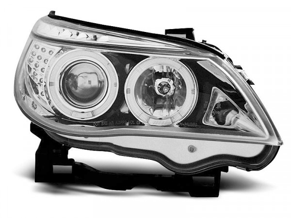 Scheinwerfer Angel Eyes chrom LED-Blinkerpassend für BMW E60 / e61 03-07