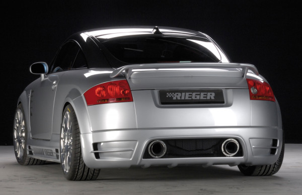 Rieger Heckschürzenansatz neues Design matt schwarz für Audi TT (8N) Roadster 98-03