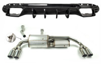 Ulter Sportauspuff passend für Alfa Romeo Giulia 2016- 4 Duplex Endrohre rund Ø80 Ulter Sportauspuff passend für Alfa Romeo Giulia 2016- 4 Duplex Endrohre rund Ø80