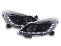 Scheinwerfer Set Daylight LED TFL-Optik passend für Opel Corsa D ab 2006 schwarz Scheinwerfer Set Daylight LED TFL-Optik passend für Opel Corsa D ab 2006 schwarz