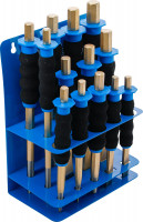 Splintentreiber-, Körner- & Flachmeißel-Satz mit Handschutz 13-teilig Splintentreiber-, Körner- & Flachmeißel-Satz mit Handschutz 13-teilig