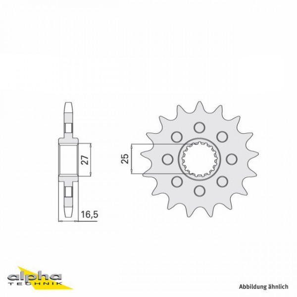 Ritzel 16 Zähne Teilung 525 passend für KTM