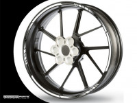 Felgenrandaufkleber GP Race weiß-schwarz Felgenrandaufkleber GP Race weiß-schwarz