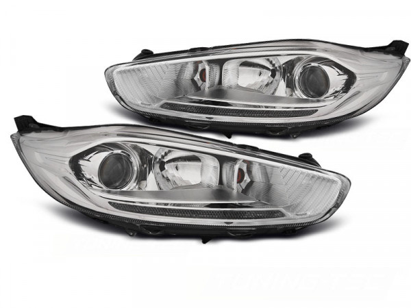 Scheinwerfer Ford Fiesta Mk7 13-16 LED DRL Chrom