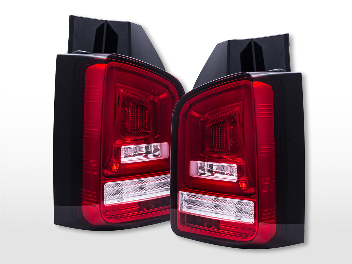 LED Rückleuchten VW T5 2010-2015 rot/klar, Rückleuchten, Fahrzeugbeleuchtung, Auto Tuning