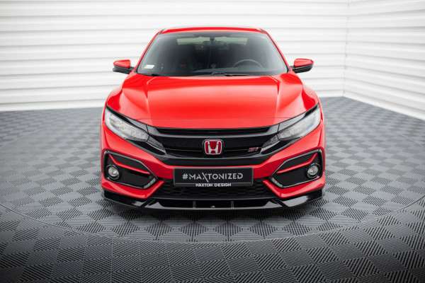 Front Ansatz Für Honda Civic SI Mk10 Schwarz Hochglanz