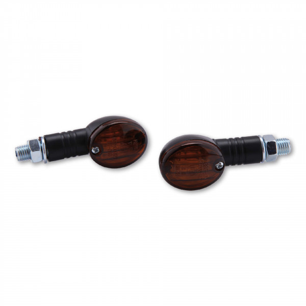 SHIN YO Micro Flash Mini Blinker Schwarz/Orange E-Geprüft (Paar)