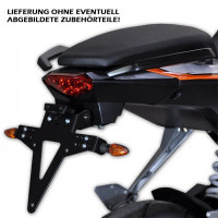 Kennzeichenhalter passend für KTM 125/200/390 Duke (11-16) verstellbar schwarz inkl. Reflektorhalter Kennzeichenhalter passend für KTM 125/200/390 Duke (11-16) verstellbar schwarz inkl. Reflektorhalter