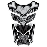 Motografix Smoking Sacred Heart Skull Silber/Schwarz 3D Gel Tankpad Motografix Smoking Sacred Heart Skull Silber/Schwarz 3D Gel Tankpad