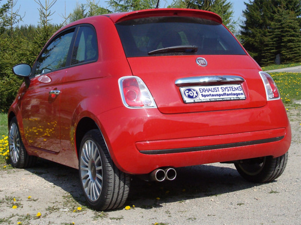 Fiat 500/ 500C Endschalldämpfer - 2x76 Typ 12