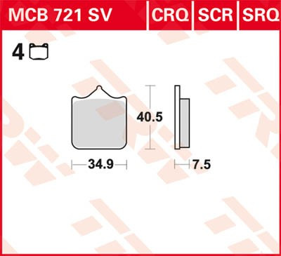 Scheibenbremsbeläge - MCB721SCR