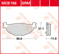 TRW Scheibenbremsbeläge MCB768 passend für Yamaha Roller TRW Scheibenbremsbeläge MCB768 passend für Yamaha Roller