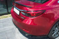 Spoiler CAP Für Mazda 6 Limousine GJ (Mk3) Facelift Schwarz Hochglanz