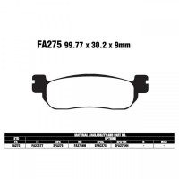 EBC-FA275 HH Bremsbeläge passend für Yamaha EBC-FA275 HH Bremsbeläge passend für Yamaha